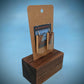 Clear Walnut Rectangle Dangle Earrings