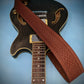 Basket Weave Tooled Leather Guitar Strap