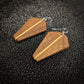 Walnut Coffin Dangle Earrings