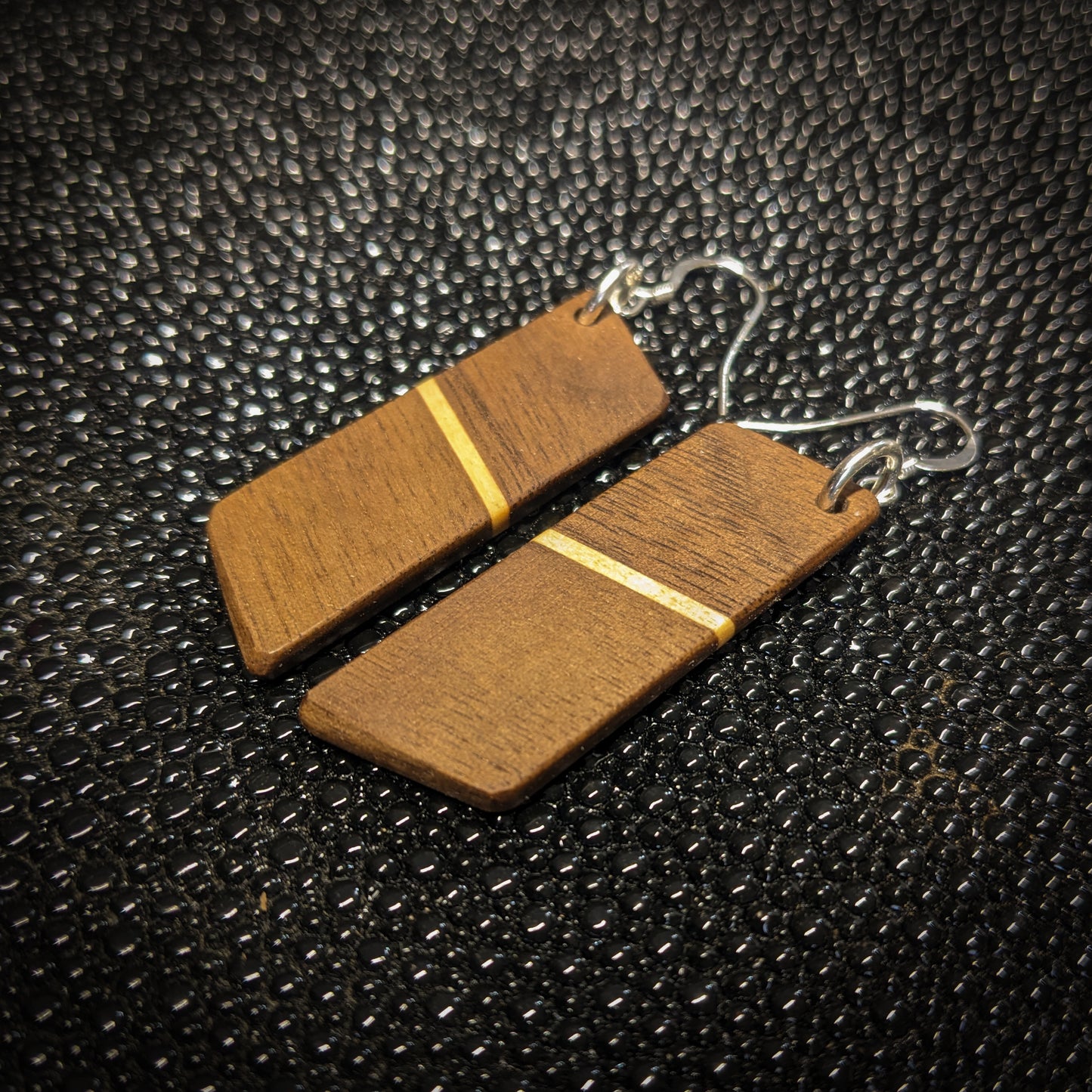 Thin Diagonal Dangle Earrings