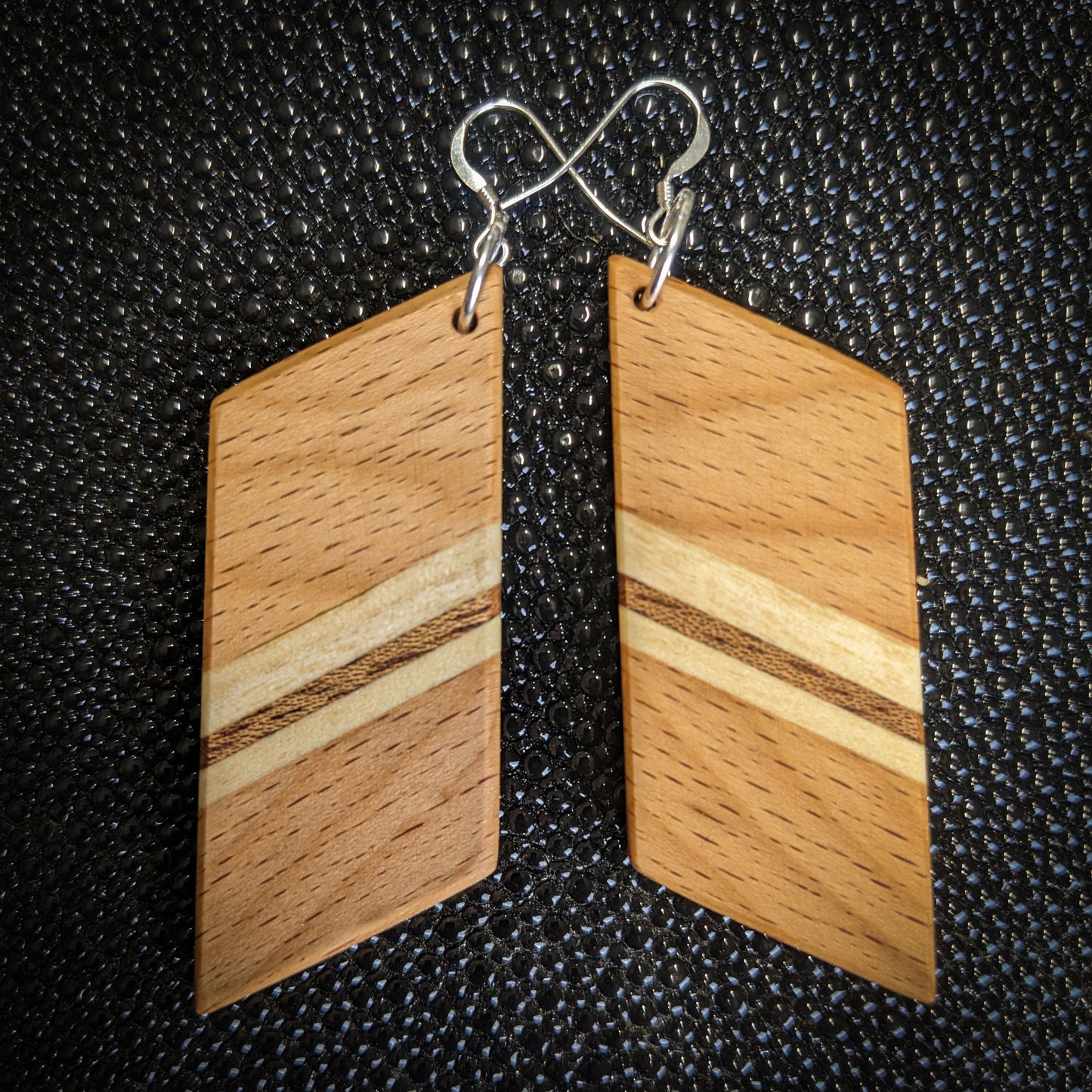 Diagonal Stripe Dangle Earrings