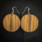 Big Striped Circle Dangle Earrings