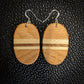Striped Oval Dangle Earrings