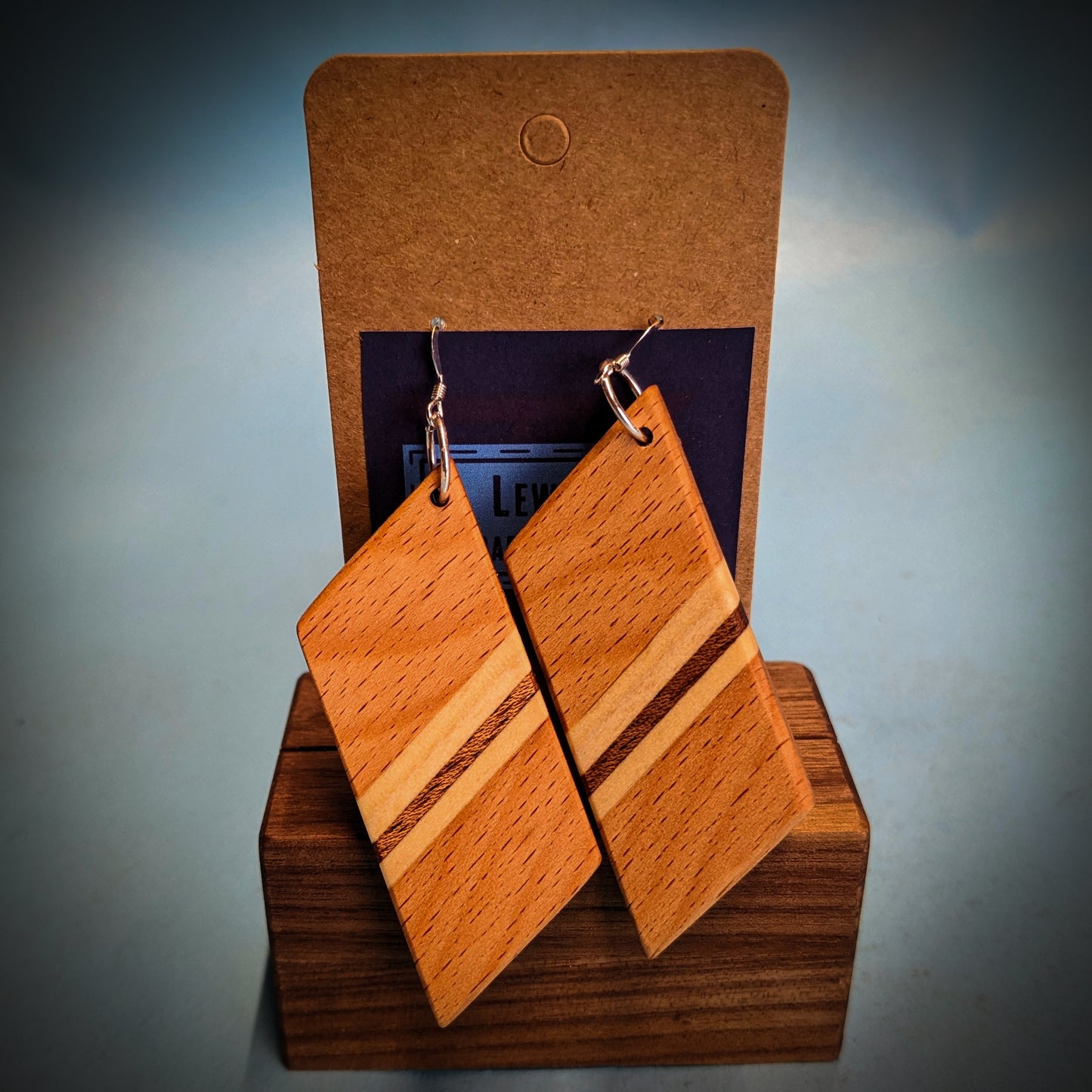 Diagonal Stripe Dangle Earrings