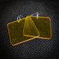 Yellow Square Dangle Earrings