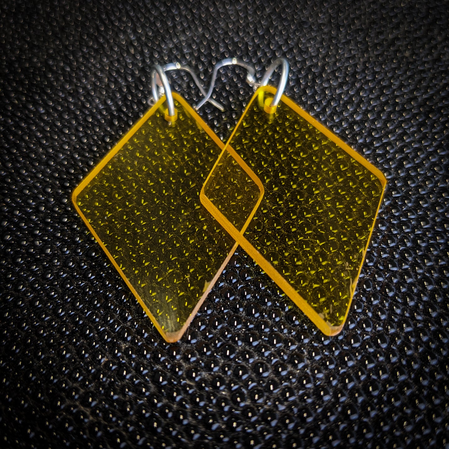 Yellow Diamond Dangle Earrings