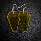 Yellow Coffin Dangle Earrings