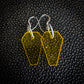 Small Yellow Coffin Dangle Earrings
