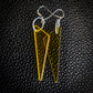 Small Yellow Spear Dangle Earrings