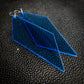 Big Light Blue Slants Dangle Earrings