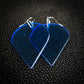 Light Blue Shield Dangle Earrings