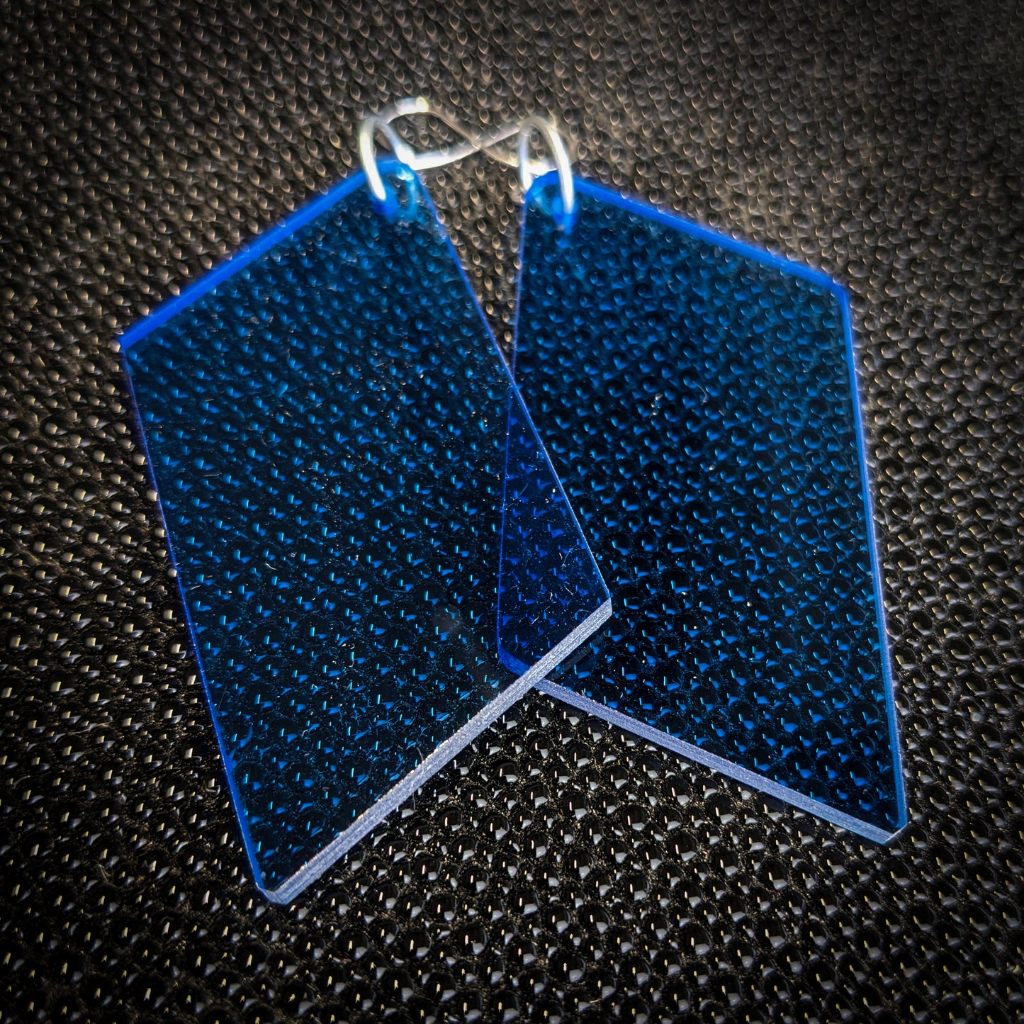 Light Blue Slants Dangle Earrings