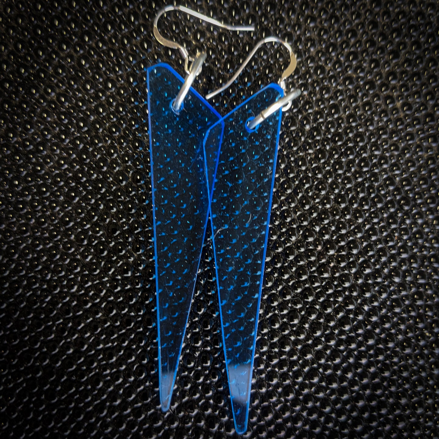 Light Blue Spears Dangle Earrings