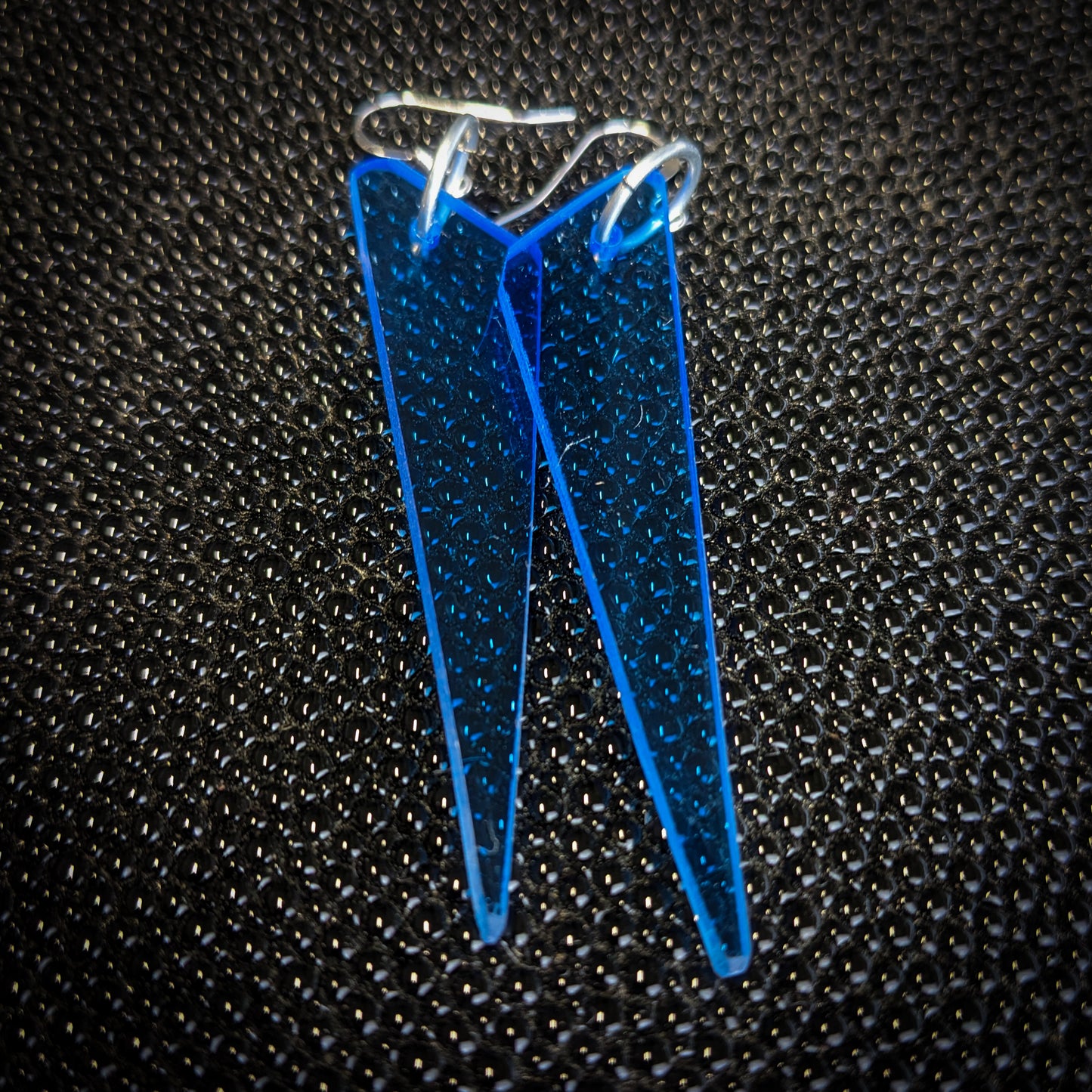 Light Blue Spears Dangle Earrings