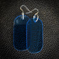Light Blue Square Oval Dangle Earrings
