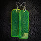 Neon Green Tag Dangle Earrings