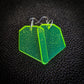 Short Neon Green Shard Dangle Earrings