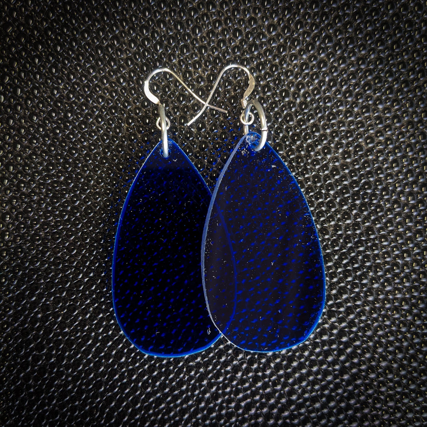 Dark Blue Drop Dangle Earrings