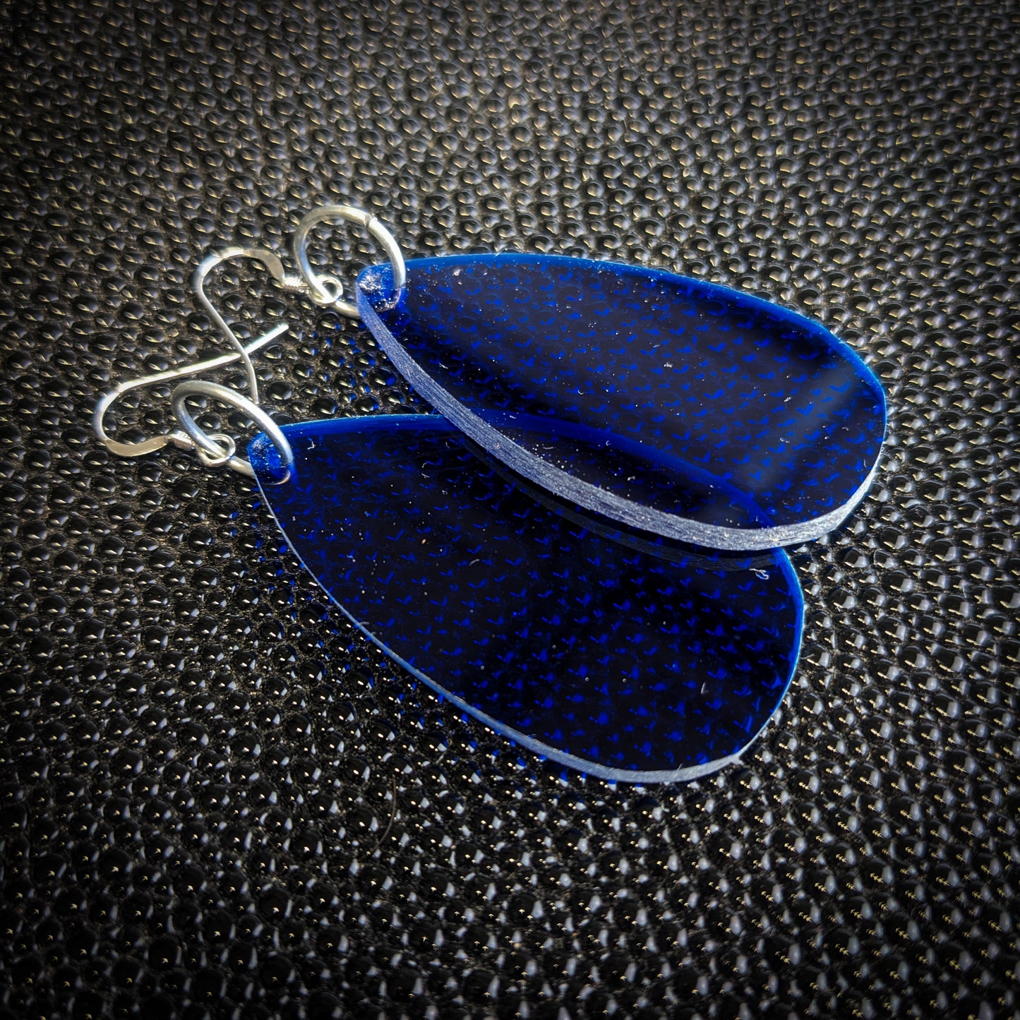 Dark Blue Drop Dangle Earrings