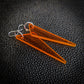 Orange Spears Dangle Earrings