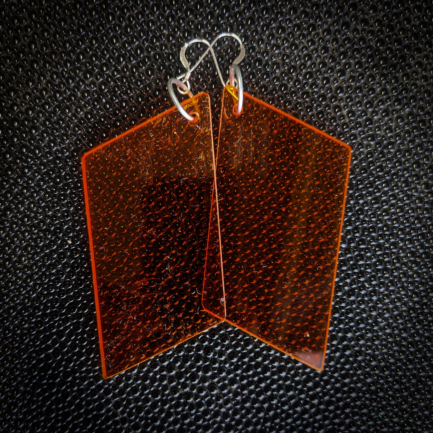 Orange Slants Dangle Earrings
