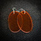 Orange Oval Dangle Earrings