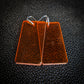 Orange Rectangle Dangle Earrings