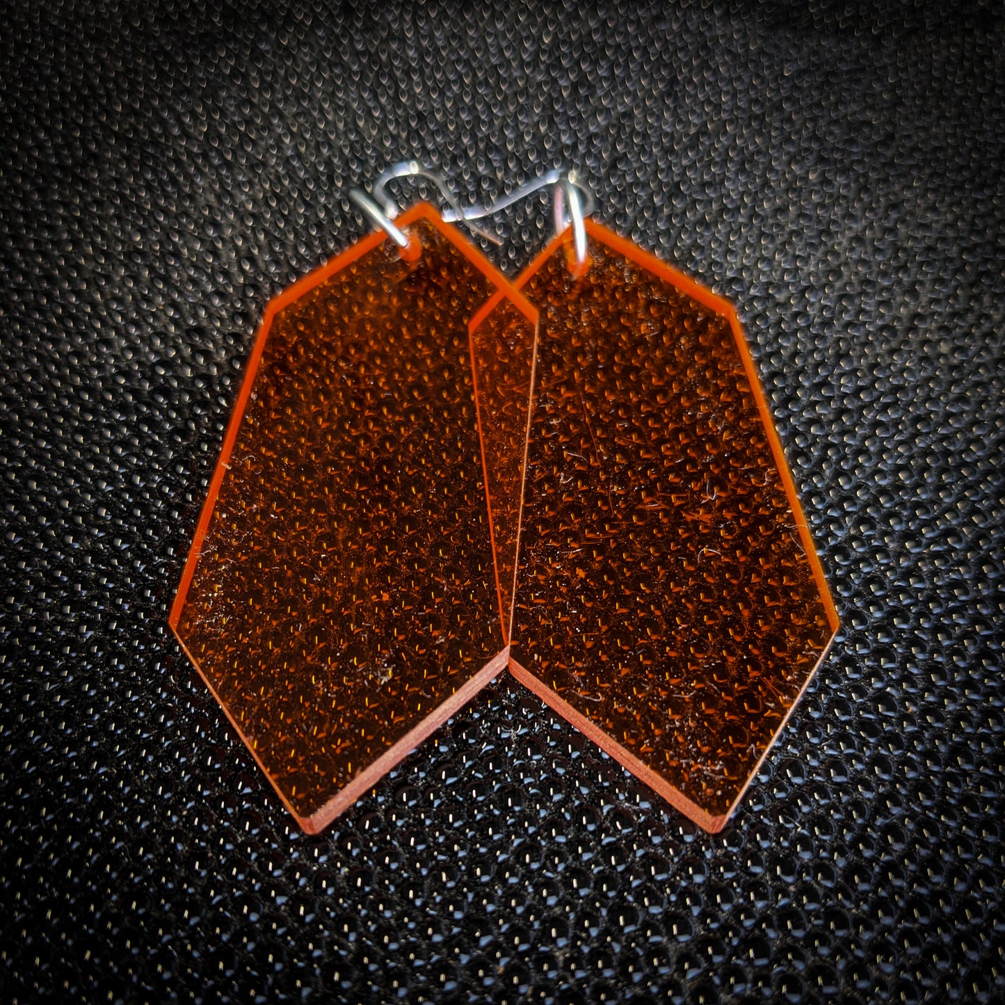 Orange Gemstone Dangle Earrings