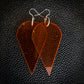 Orange Rounded Point Dangle Earrings