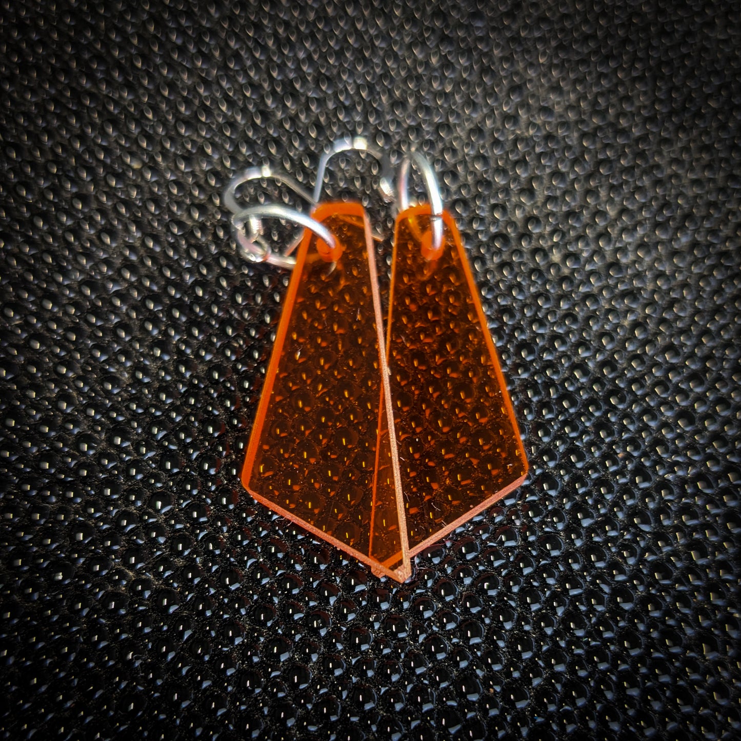 Orange Point Dangle Earrings