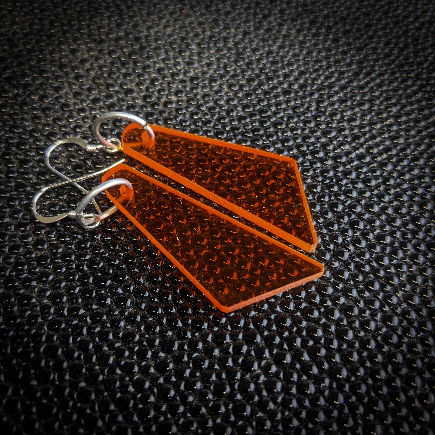 Orange Point Dangle Earrings