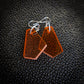 Orange Skews Dangle Earrings