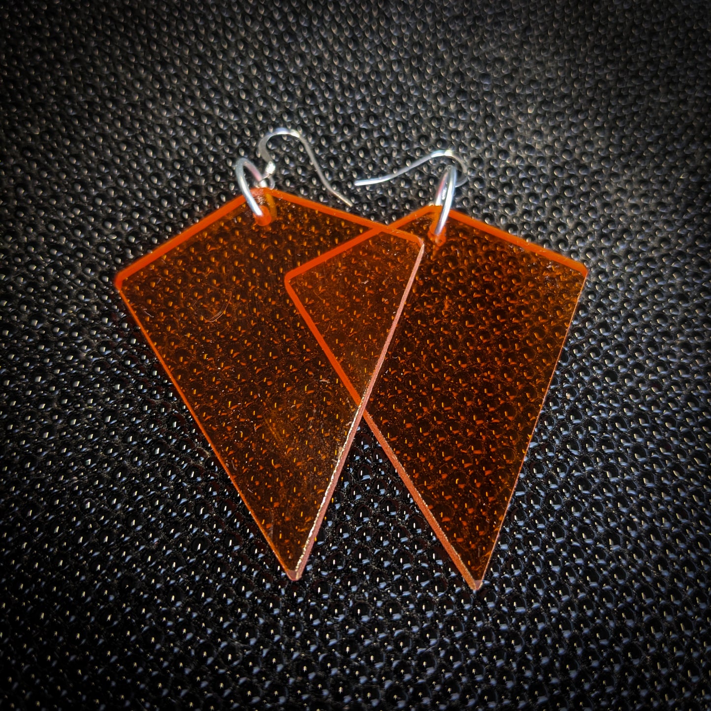 Orange Kite Dangle Earrings