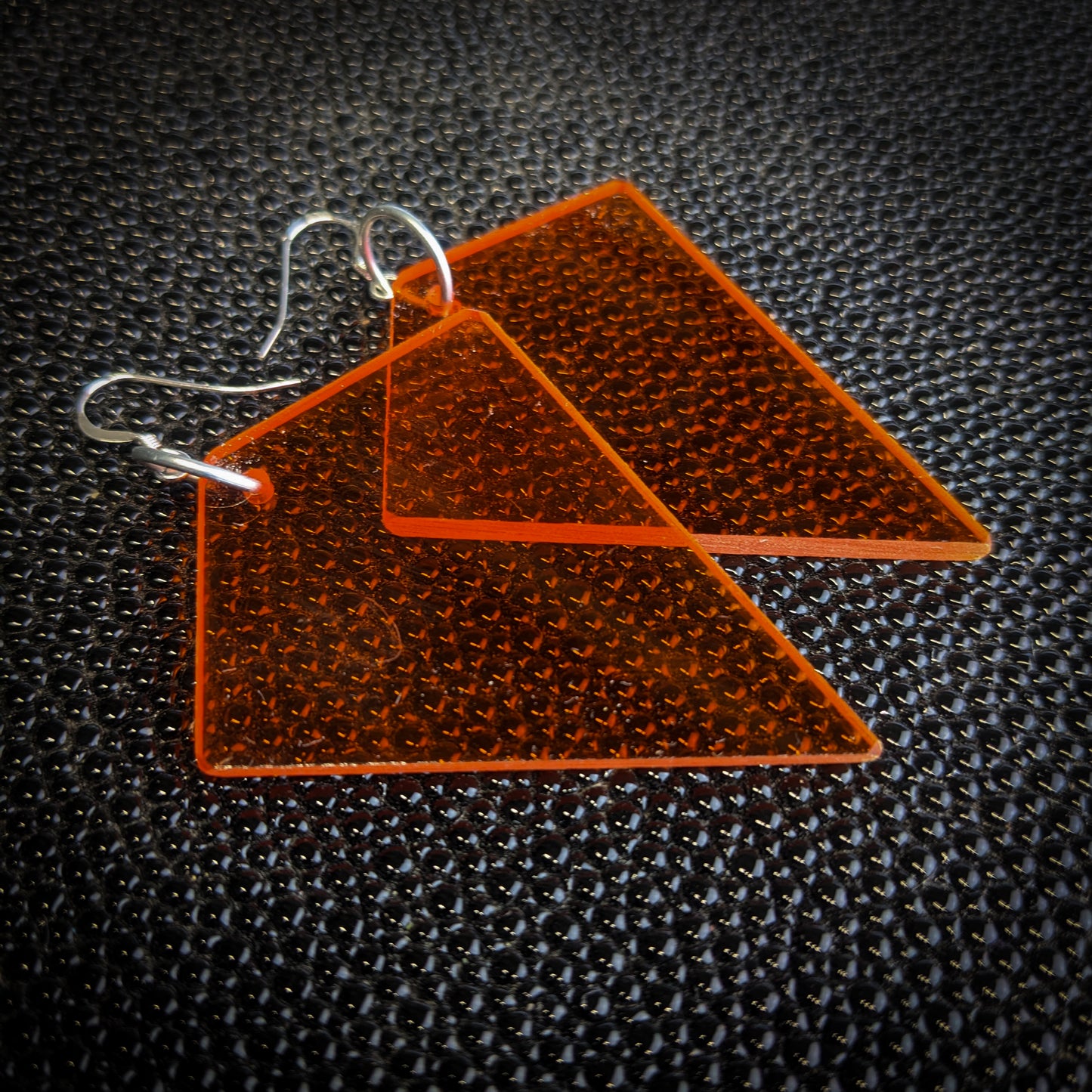 Orange Kite Dangle Earrings
