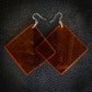 Big Orange Square Dangle Earrings