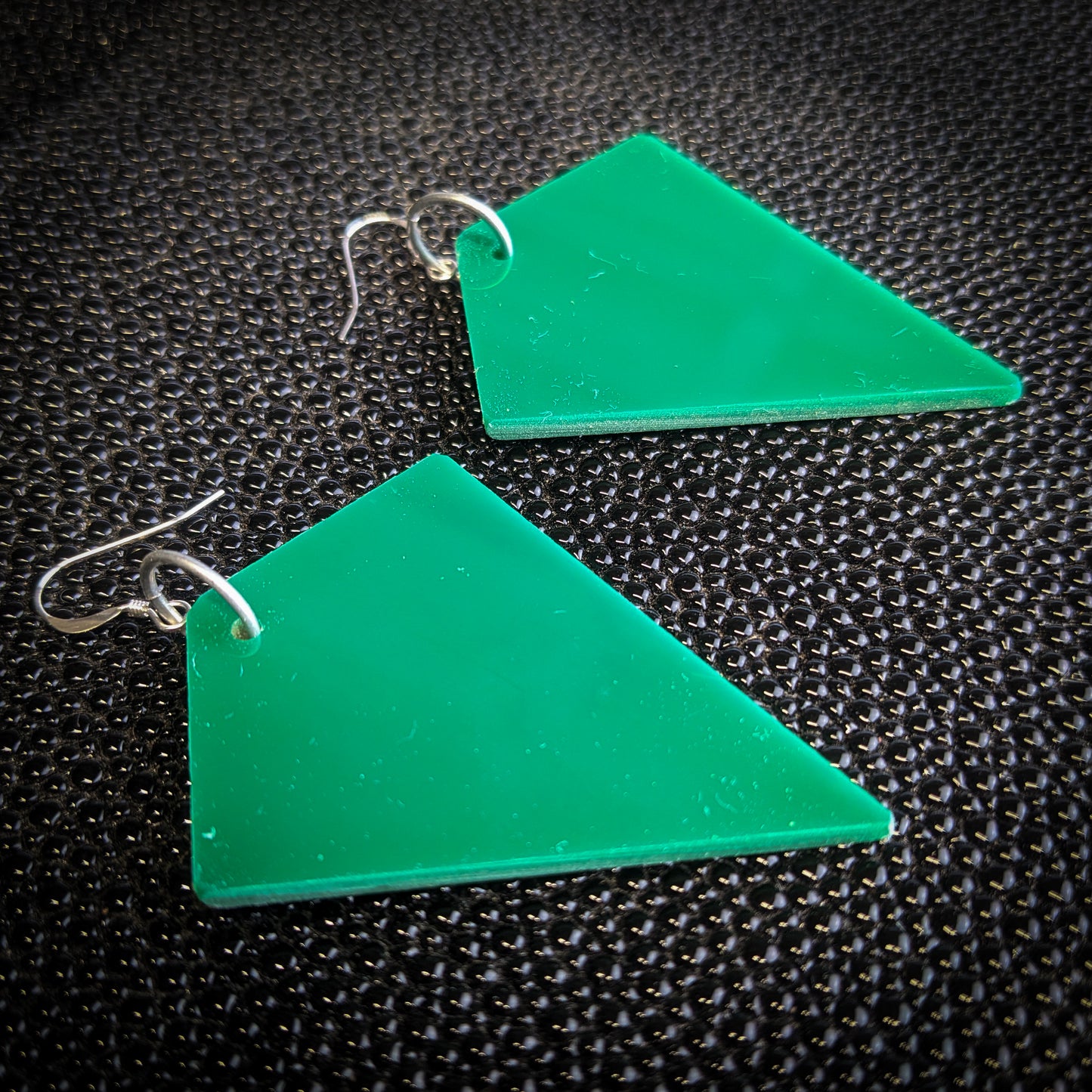 Green Kite Dangle Earrings