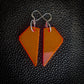 Neon Orange Wing Dangle Earrings
