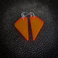 Neon Orange Wing Dangle Earrings