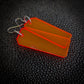 Neon Orange Tag Dangle Earrings
