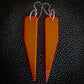 Slim Neon Orange Shards Dangle Earrings