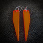 Slim Neon Orange Shards Dangle Earrings