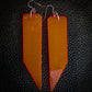 Neon Orange Shards Dangle Earrings