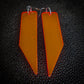 Neon Orange Shards Dangle Earrings