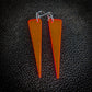 Neon Orange Narrow Triangle Dangle Earrings