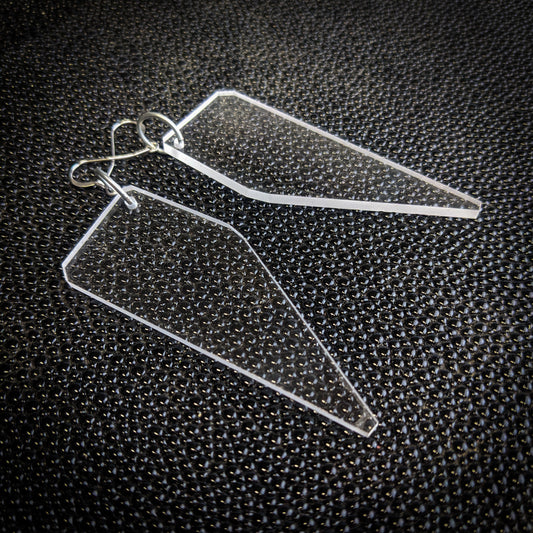 Clear Shard Dangle Earrings