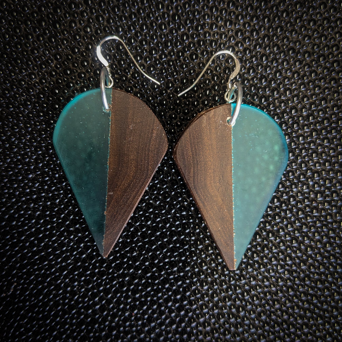 Turquoise Shield Dangle Earrings