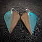 Turquoise Shield Dangle Earrings