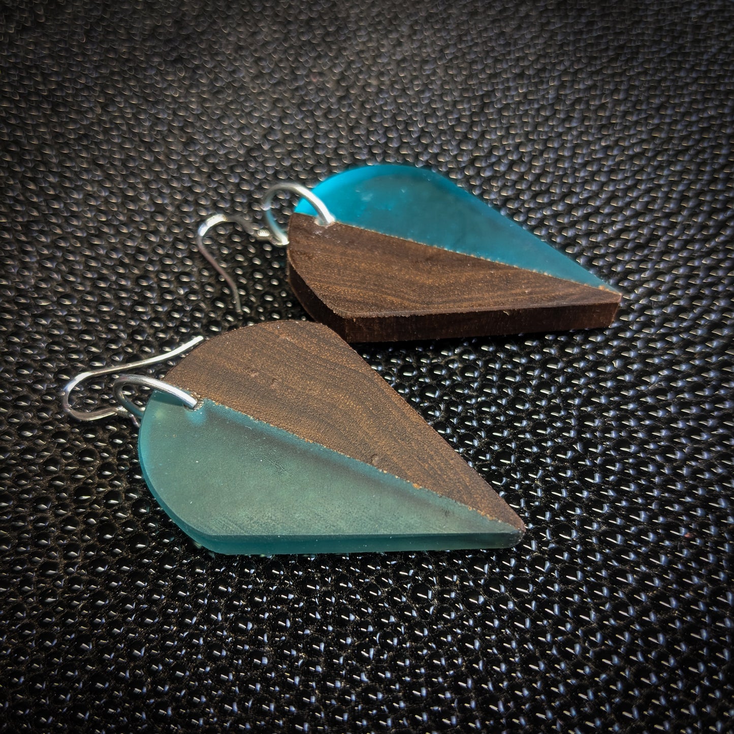 Turquoise Shield Dangle Earrings