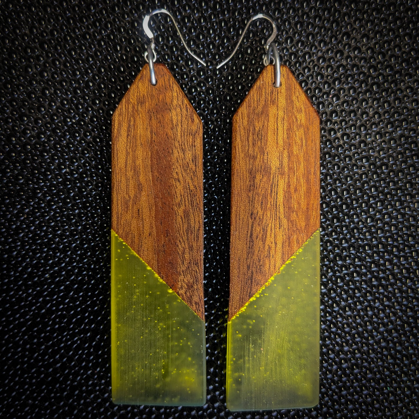 Big Yellow Slant Dangle Earrings