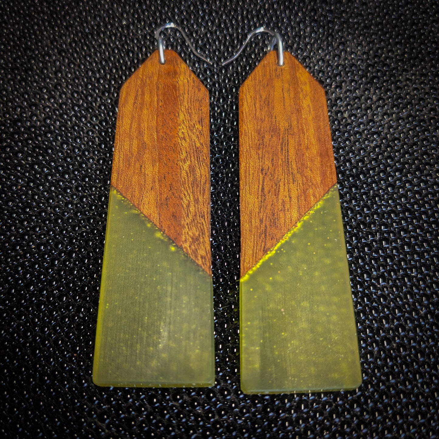 Big Yellow Slant Dangle Earrings